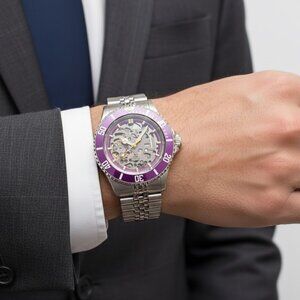 FX07284B NWT Authentic Duxot Atlantica Purple Dial Men's Watch